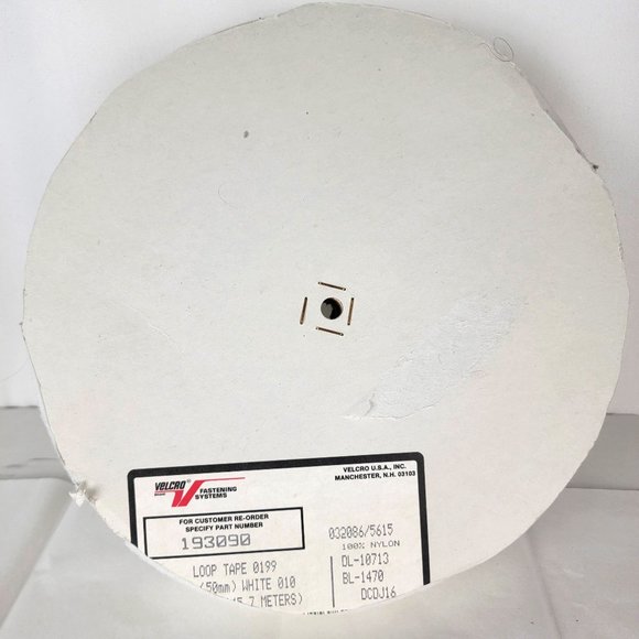 VELCRO® Brand Nylon Tape Loop #1000 Standard Backing 2" x 75' White 193090 - Picture 1 of 4